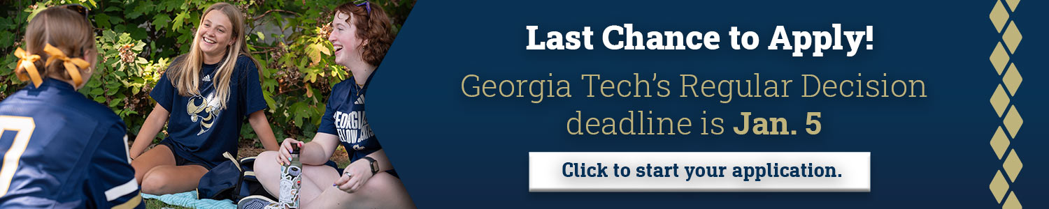 A banner linking to info on applying to GA Tech.