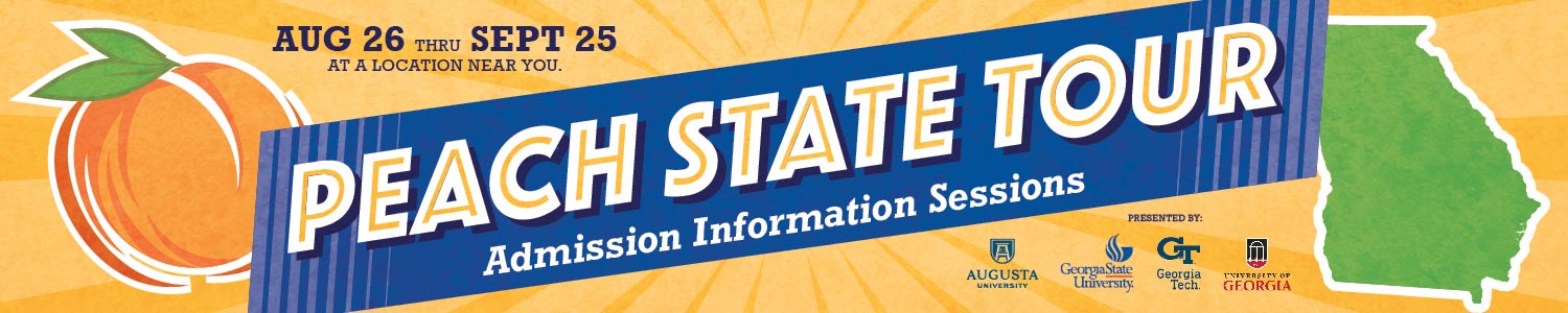 A banner linking to info on the Peach State Tour.